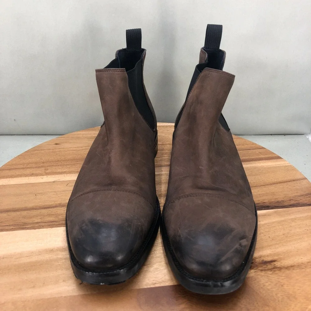 Cole Haan Wagner Grand Mens 11 M Brown Leather Chelsea Boots Pull On Ankle